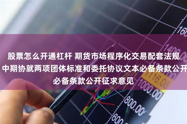 股票怎么开通杠杆 期货市场程序化交易配套法规即将出炉 中期协就两项团体标准和委托协议文本必备条款公开征求意见