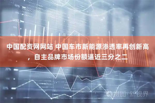 中国配资网网站 中国车市新能源渗透率再创新高，自主品牌市场份额逼近三分之二
