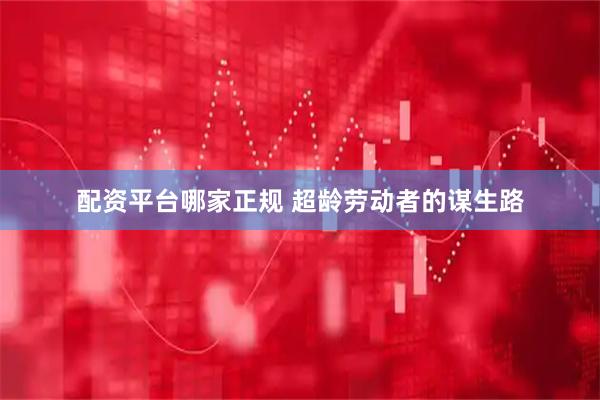 配资平台哪家正规 超龄劳动者的谋生路
